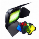 GODOX Juego de Aletas para AD200 + 4 Gels