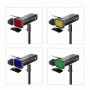 GODOX Juego de Aletas para AD200 + 4 Gels