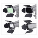 GODOX Juego de Aletas para AD200 + 4 Gels