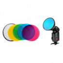 GODOX AD-S11 Kit de Filtros de Colores con Grid para AD360II, AD360 y AD180