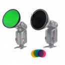GODOX AD-S11 Kit de Filtros de Colores con Grid para AD360II, AD360 y AD180