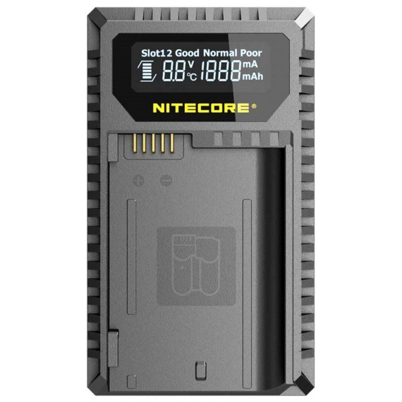 NITECORE UNK2 Cargador Nikon EN-EL15 DUAL(2BATERIAS 1 Usb)