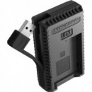 NITECORE UNC1 Cargador Canon LP-E6/6N/LP-E8 Dual (2 Baterias 1 Usb)