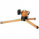 LEOFOTO  MT-01 + LH25 Mini Tripode + Rotula de Rola /aluminio Acabado Madera