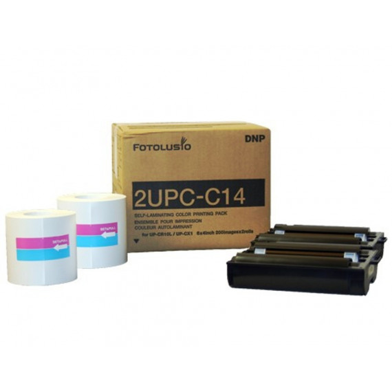 DNP Papel 4"X6" 10X15 para UP-CR10L / UP-CX1 / SL10 (2UPC-C14)