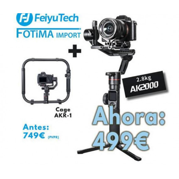Feiyutech AK2000 + AKR1 Agarre Doble  FEIYU TECH