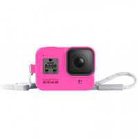 Gopro Sleeve(funda) + Lanyard(correa)  ACSST-011 - Fucsia - HERO7 / 6/5 y Hero 2018  GOPRO