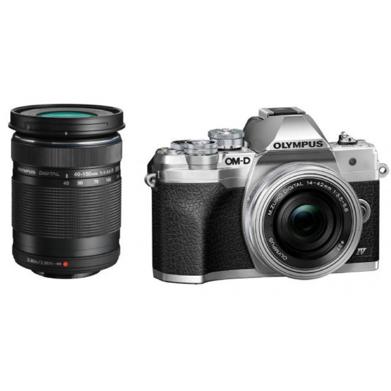 OLYMPUS Om-d E-M10  Mark Iv  + 14‑42MM F3.5‑5.6 y 40‑150MM F4‑5.6 Pancake Kit - Plata