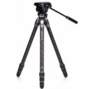 BENRO Kit Trípode Tortuga 24CLV 4 Secciones Carbono + Cabezal S4PRO
