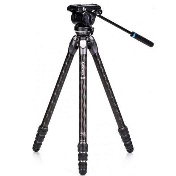 BENRO Kit Trípode Tortuga 24CLV 4 Secciones Carbono + Cabezal S4PRO