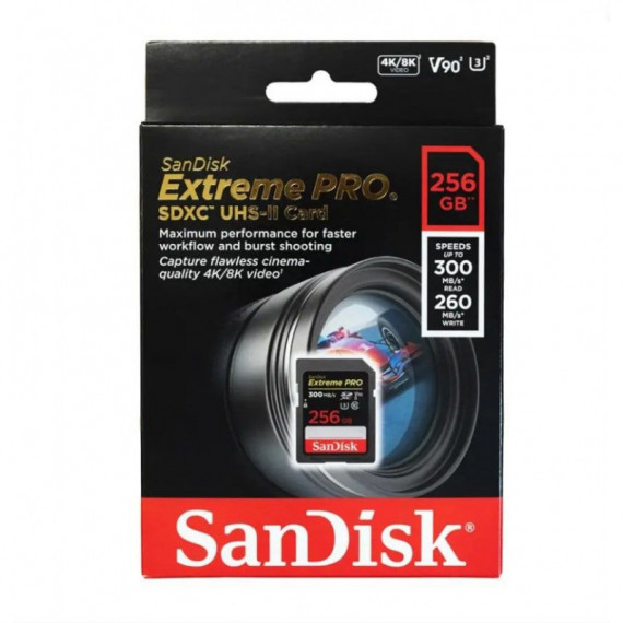 SANDISK Extreme Pro Sdhc 256GB - 300 Mb/s V90