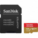 SANDISK Tarjeta Extreme Micro Sdxc Uhs-i 64GB 170M/S