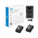 NEWELL Cargador Dl-usb + 2 Baterias NP-FW50