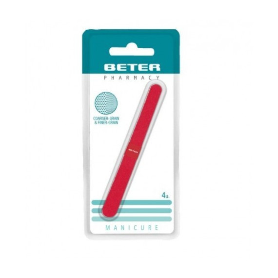 BETER LIMA DE UÑAS MANICURA CORINDON 4 U 11CM