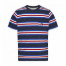 Camiseta TOMMY JEANS Rayas Stripe Bolsillo