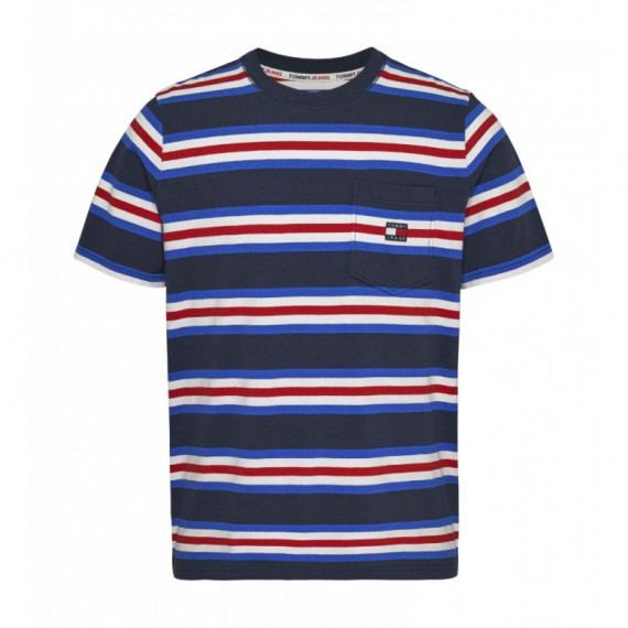 Camiseta TOMMY JEANS Rayas Stripe Bolsillo