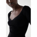 SALSA JEANS Camisetas Mujer Camiseta Salsa de Punto Canalé