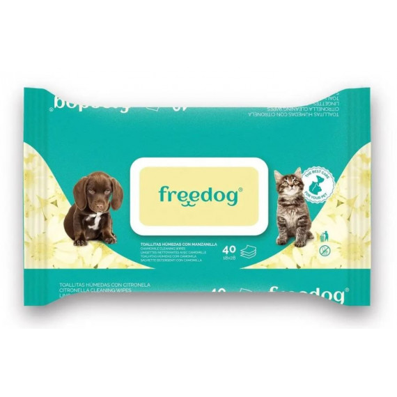 FREEDOG Toallitas Manzanilla L 40 Uds