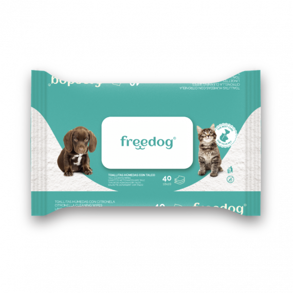 FREEDOG Toallitas Talco L 40 Uds
