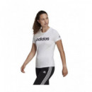 Camiseta ADIDAS Blanca Algodon Mujer