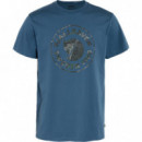 Camisetas Hombre Camiseta Fjallraven Kånken Art Indigo Blue  FJÄLLRÄVEN