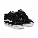 Botin 2 Velcros ante Negro/blanco  VANS