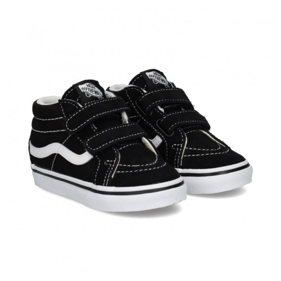 Botin 2 Velcros ante Negro/blanco  VANS