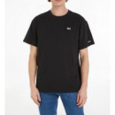 Camiseta TOMMY JEANS Badge Negra Logo Espalda