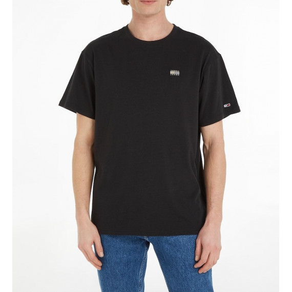 Camiseta TOMMY JEANS Badge Negra Logo Espalda