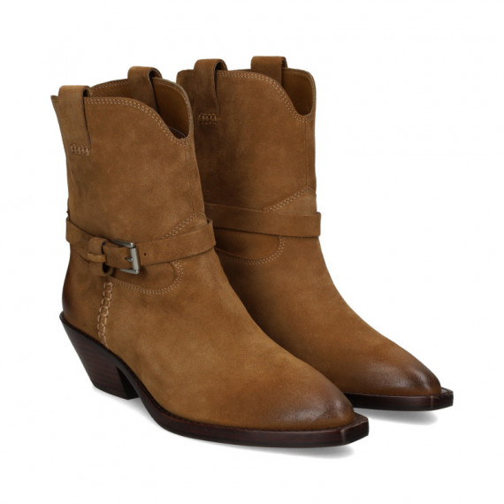 Botin Cowboy Hebilla ante Marron  ASH
