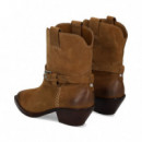 Botin Cowboy Hebilla ante Marron  ASH