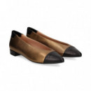 Punta Negro Bailarina Bronce  MIUXA