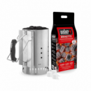 Set Chimenea de Encendido + Briquetas + Pastillas (encendedor Rápido para Carbón y Briquetas) Weber®  WEBER