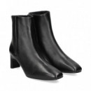 Botin Costura Lado Piel Negro  UNISA