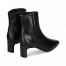 Botin Costura Lado Piel Negro  UNISA