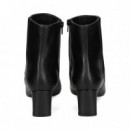 Botin Costura Lado Piel Negro  UNISA