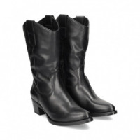 Media Bota Cowboy Piel Negro  UNISA - Guanxe Atlantic Marketplace