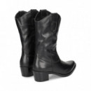 Media Bota Cowboy Piel Negro  UNISA