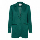 Chaquetas Mujer Blazer ICHI Kate Oversize Cameleon Cadmium Green