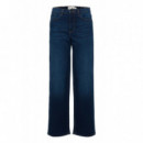 Vaqueros Mujer Vaqueros ICHI Twiggy Raven Straight Long Dark Blue