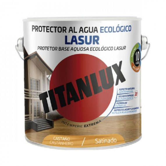 Lasur Titan Protector Al Agua Ecológico Satinado Blanco Ibiza 3820 750ML