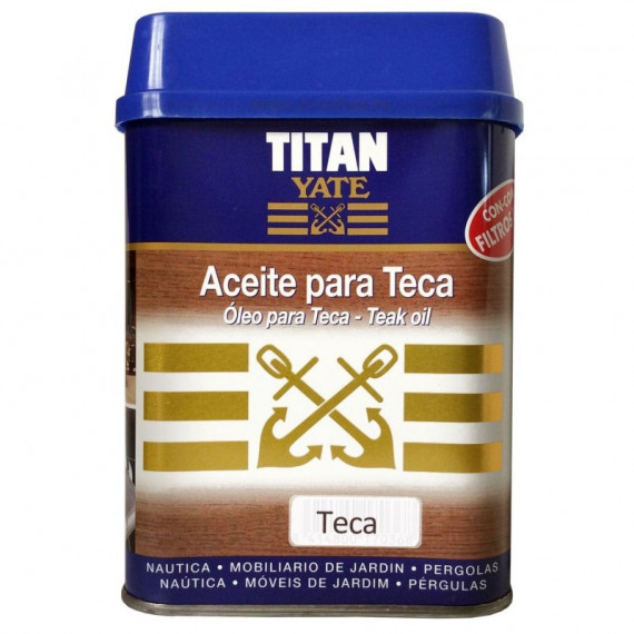 Aceite Titan Yate Marino Teca Color Teca 4 Litros