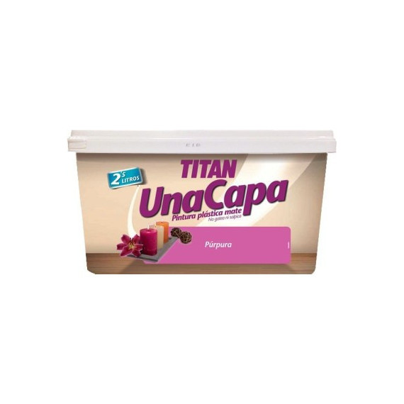 Pintura Titan Paredes y Techos Mate una Capa Púrpura 6305 2,5 Litros