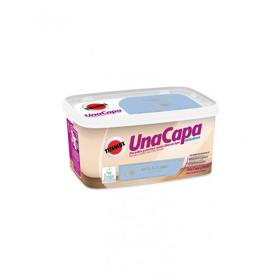 Pintura Titan Paredes y Techos Mate una Capa Azul Acuario 7305 4 Litros