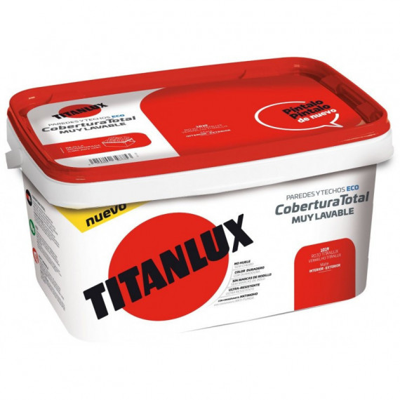 Pintura Titan Paredes y Techos Mate Cobertura Total Ecológica Lila Lavanda 1029 4 Litros