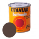 Pintura Titan Titanlak Esmalte Poliuretano Marron 1407  750 Ml