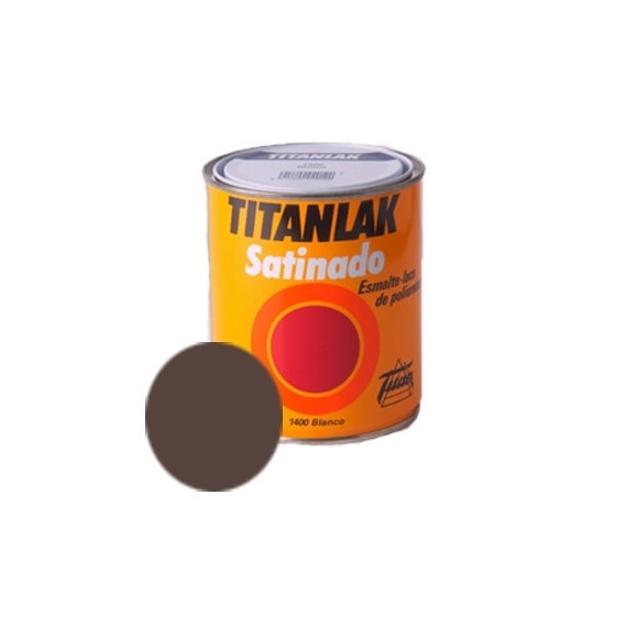Pintura Titan Titanlak Esmalte Poliuretano Marron 1407  750 Ml