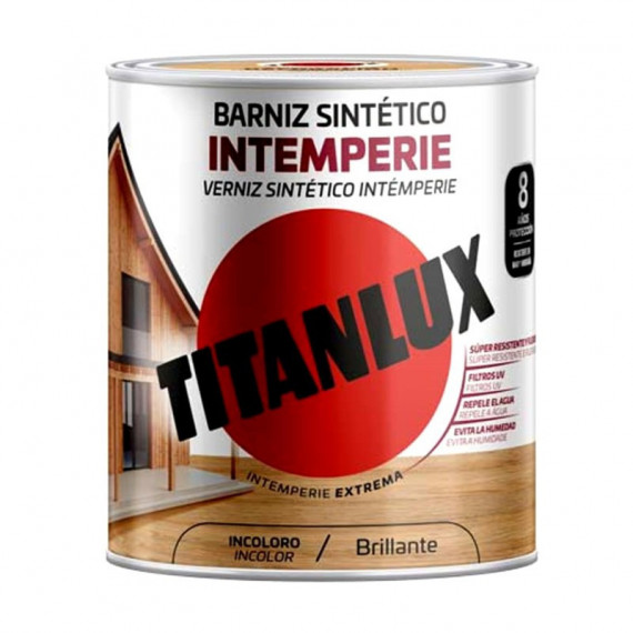 Barniz Titan Sintético Intemperie Brillante Incoloro 4 Litros