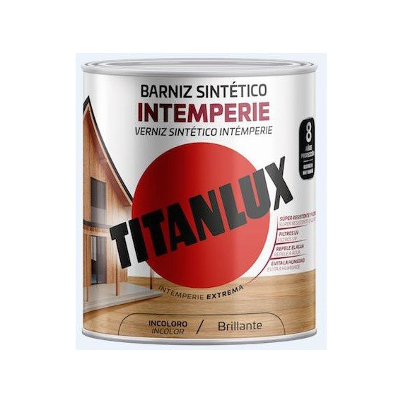 Barniz Titan Sintético Intemperie Brillante Incoloro 125 Ml