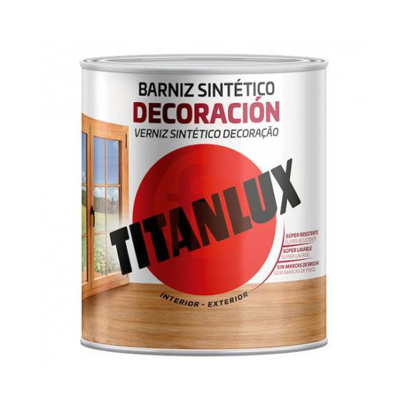 Barniz Titan Sintético Decoración Brillante Incoloro 1000  250 Ml